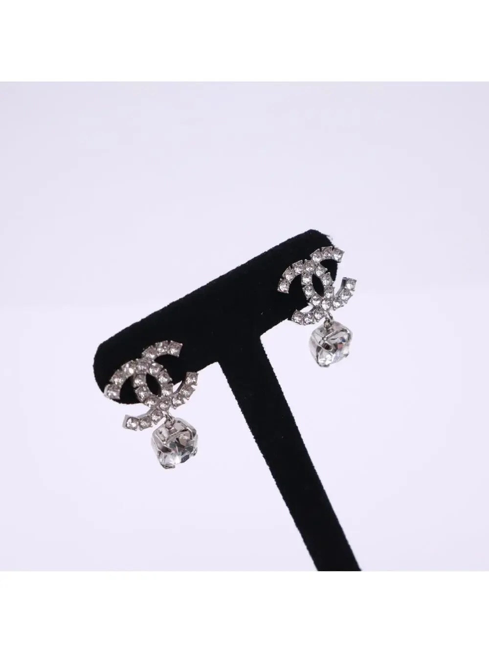 Chanel Cc Logo Earrings Sterling Silver #357842C84B